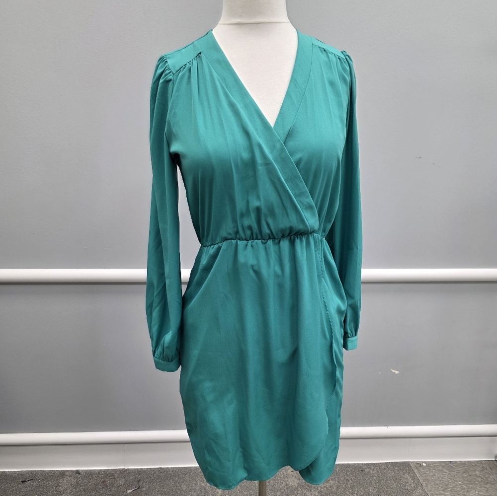 Honey Punch Emerald Long Sleeve Dress